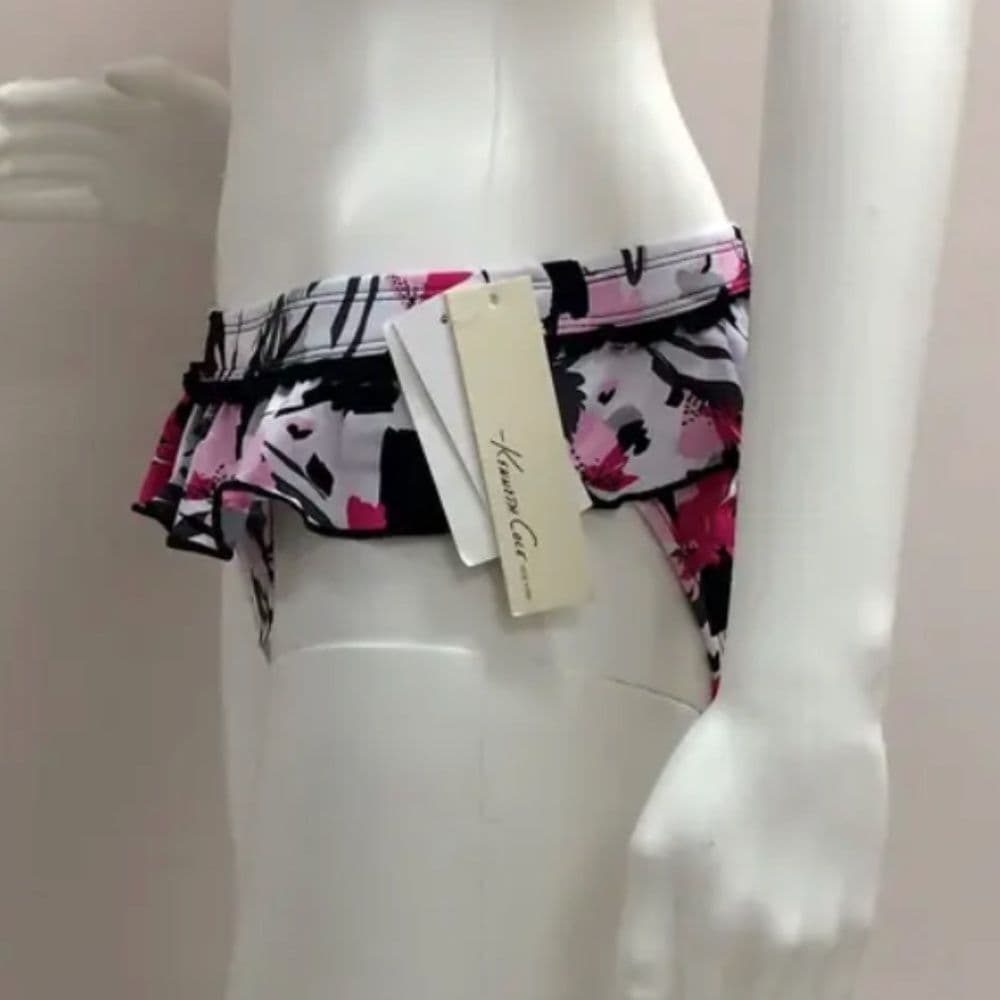 Kenneth Cole New York: Floral Ruffle Hipster Bikini Bottom - Medium - Thumbnail 3