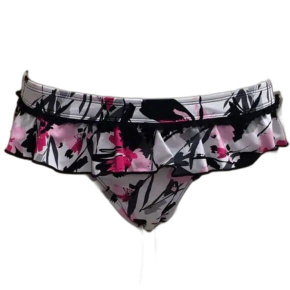 Kenneth Cole New York: Floral Ruffle Hipster Bikini Bottom - Medium - Thumbnail 7