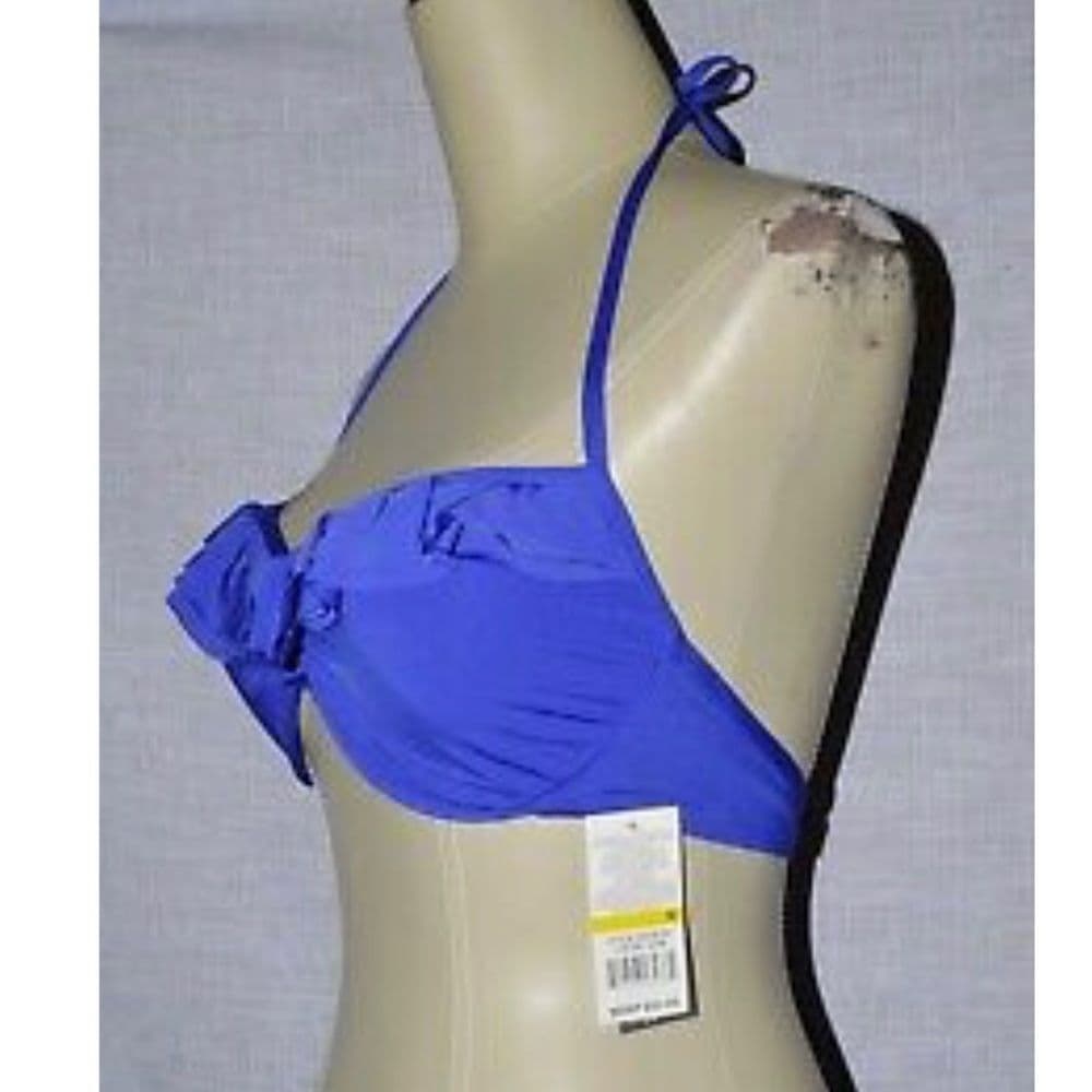 Kenneth Cole Purple Ruffle Bikini Top - Size M​edium - Thumbnail 4