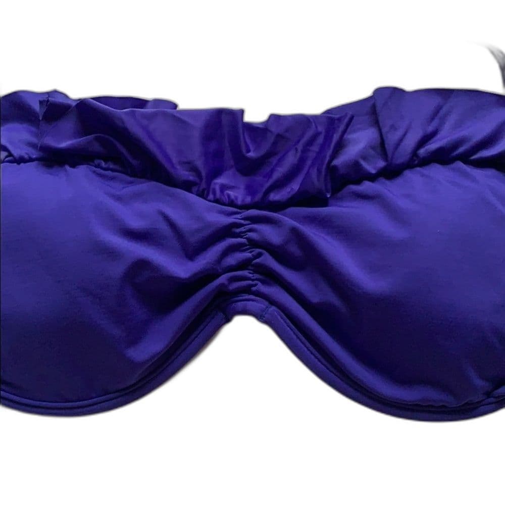 Kenneth Cole Purple Ruffle Bikini Top - Size M​edium - Thumbnail 7