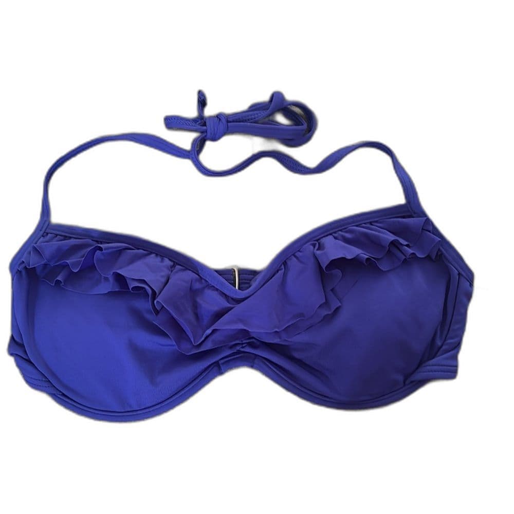 Kenneth Cole Purple Ruffle Bikini Top - Size M​edium - Thumbnail 2