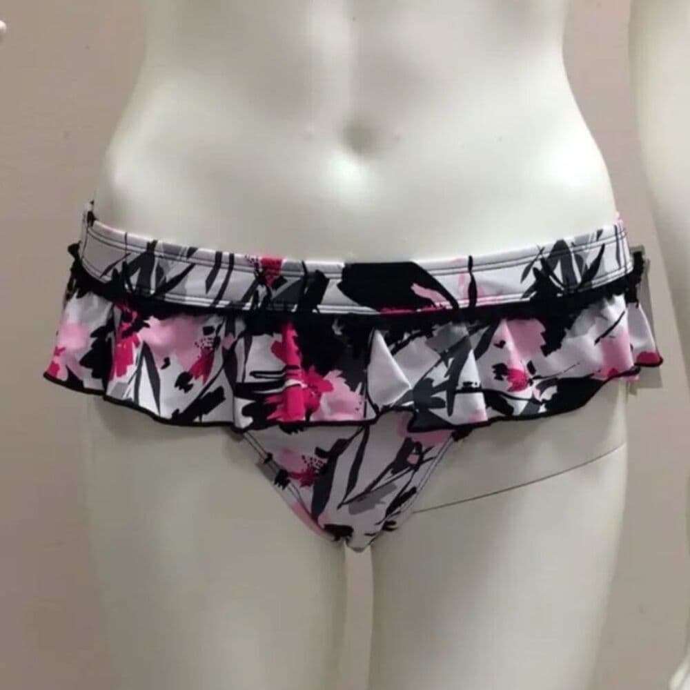 Kenneth Cole New York: Floral Ruffle Hipster Bikini Bottom - Medium - Thumbnail 4