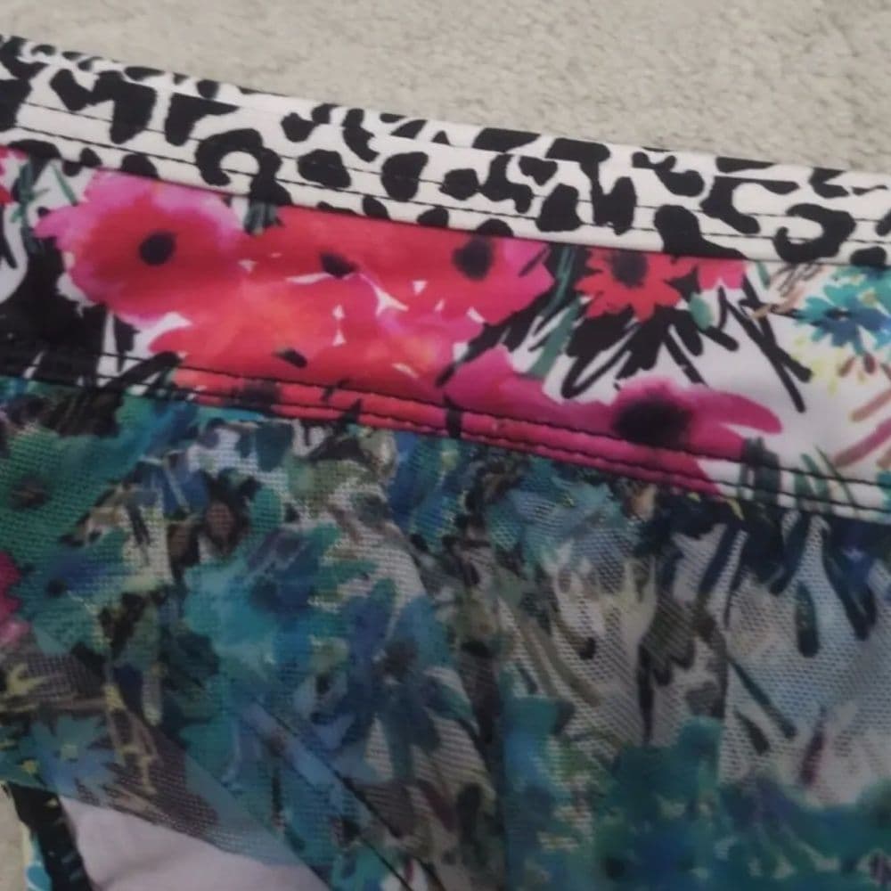Kenneth Cole New York: Floral Mesh Ruffle Hipster Bikini Bottom - Thumbnail 3