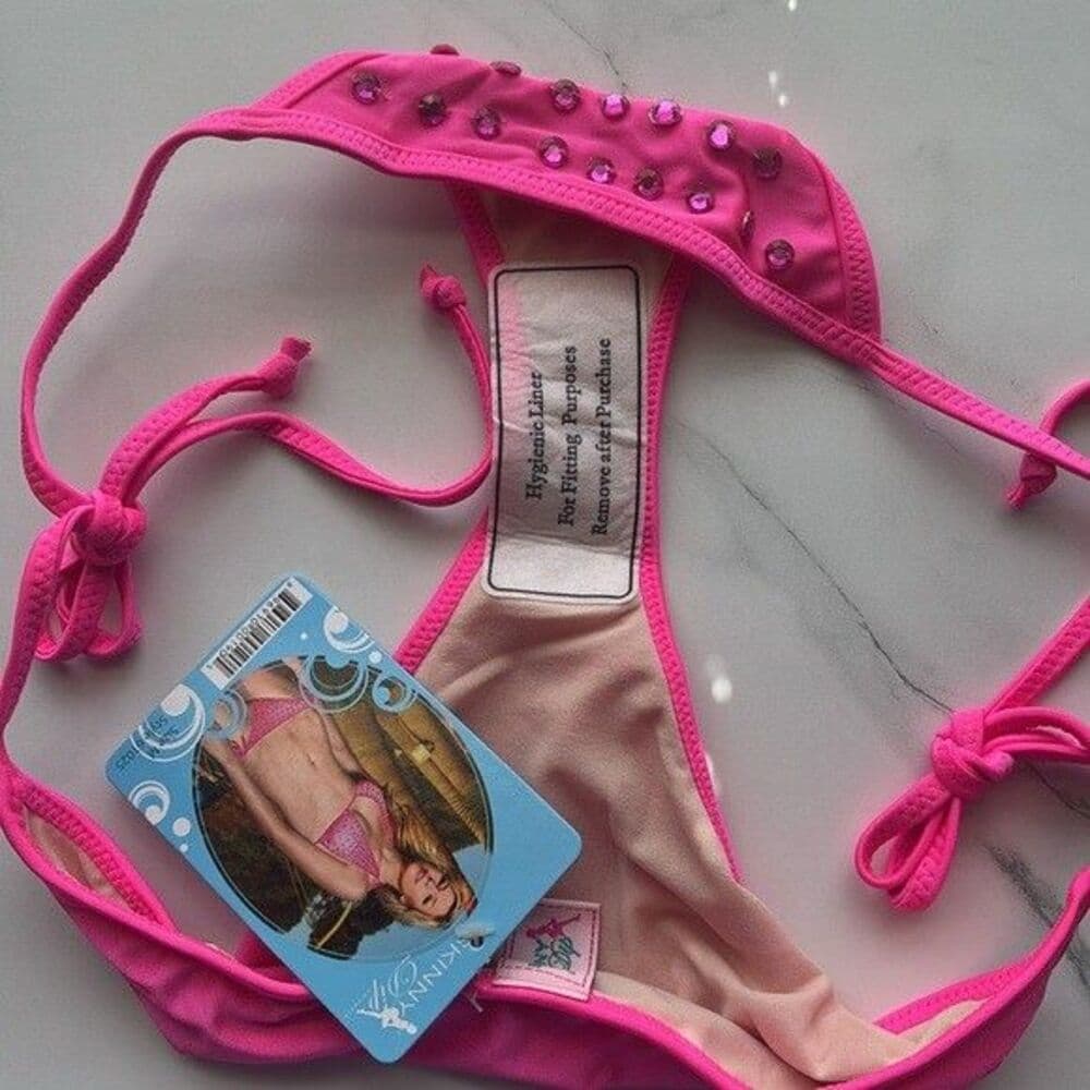 Skinny Dip/Leg Avenue: Bejeweled Hot Pink Halter Top & Bikini Bottom Size:Small - Thumbnail 4