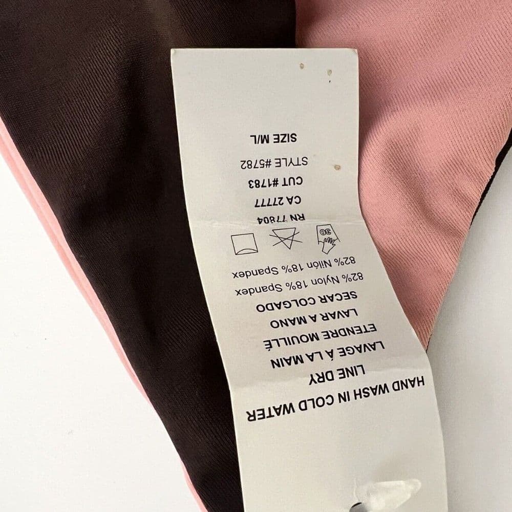 Dreamgirl: 2-in-1 Fully Reversible Pink/Brown Halter Bikini with Ring Detail​ - Thumbnail 5