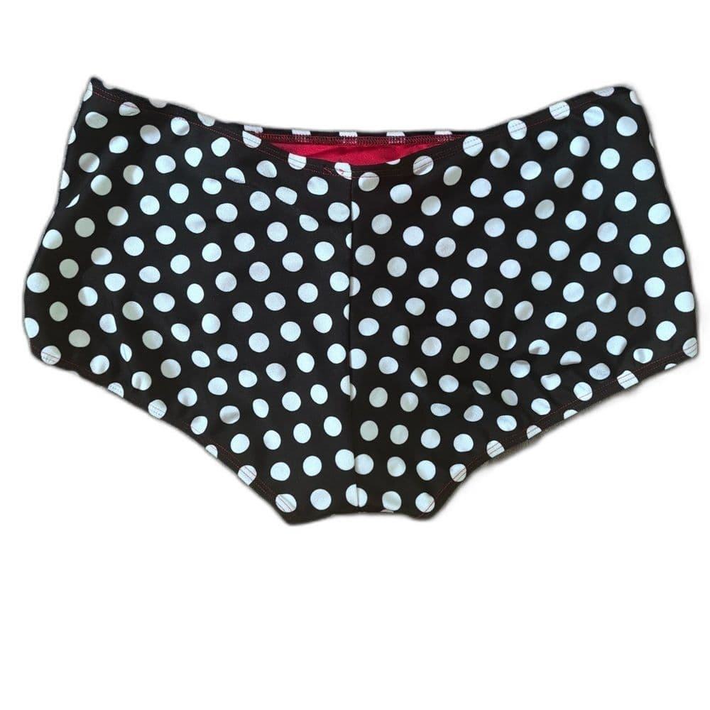 Lolita Girl Retro Pin-Up Bikini – Black White Polka Dot 2-Piece Swimsuit​ - Thumbnail 4