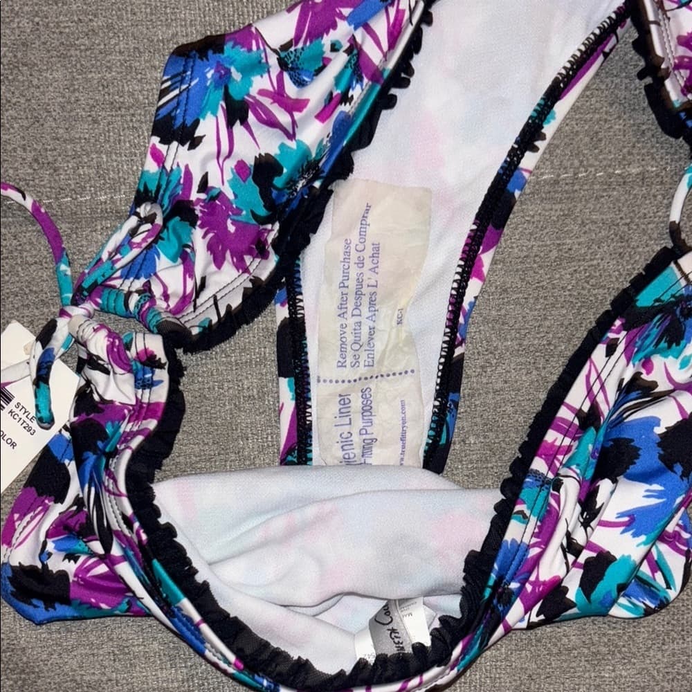 Kenneth Cole New York: Side Tunnel Hipster Bikini Bottom - Abstract FloraL - Thumbnail 2