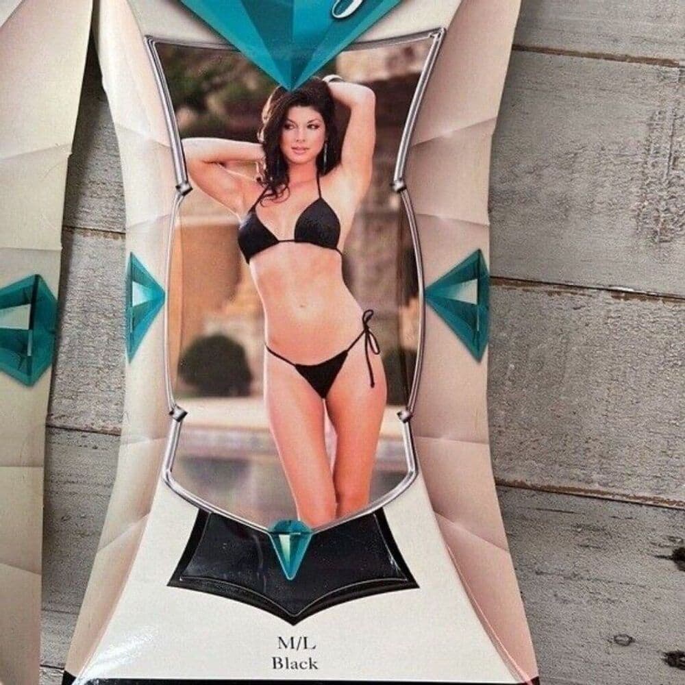 Dreamgirl Crushed Velvet Bikini Top G-String Bottom Set Size S/M NWT Swimwear