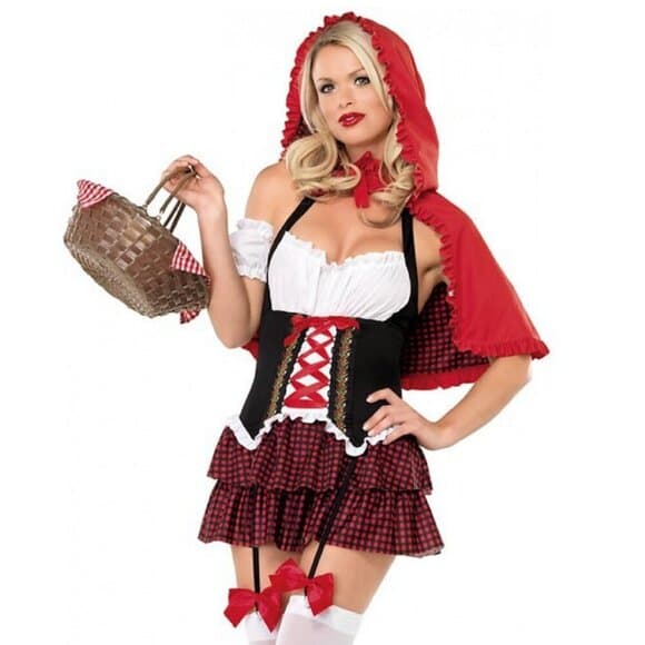 Ravishing Red Riding Hood Adult Costume - Size S/M - Thumbnail 4