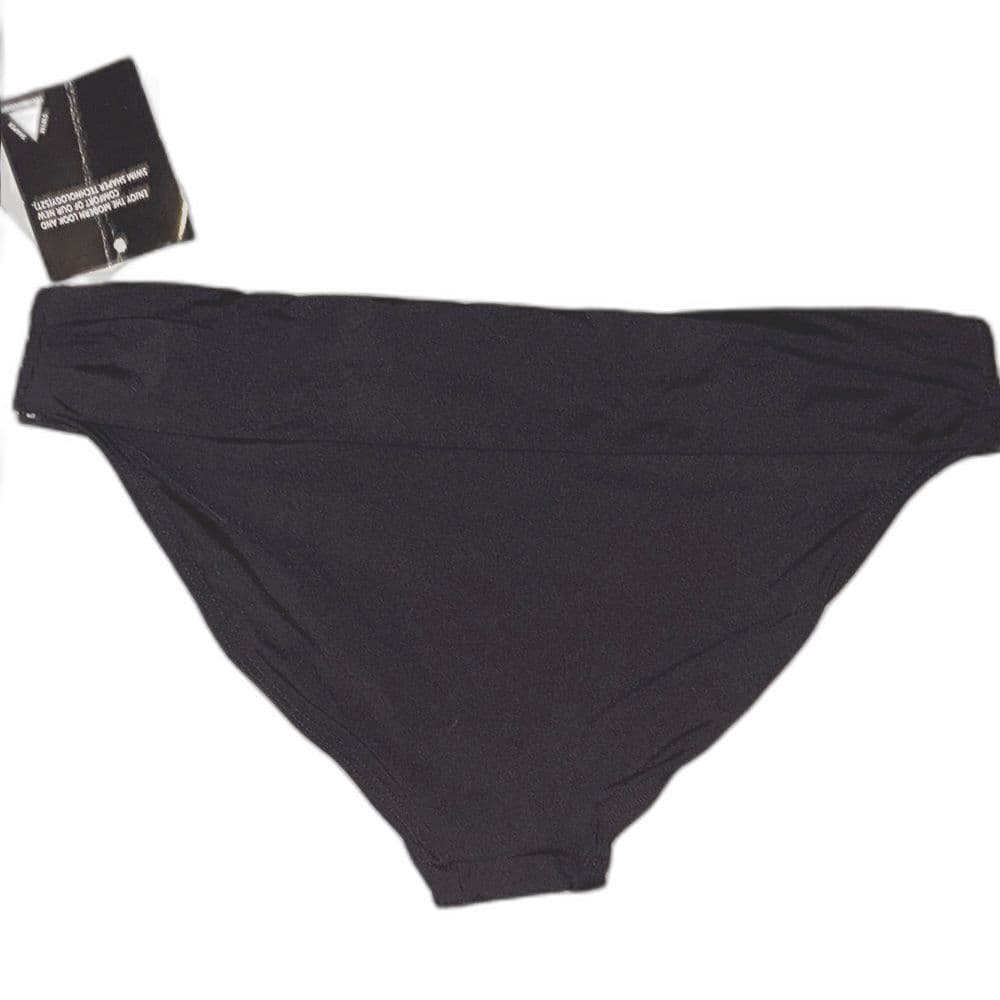Kenneth Cole New York: Black Sash Hipster Bikini Tummy Toner Size:Small