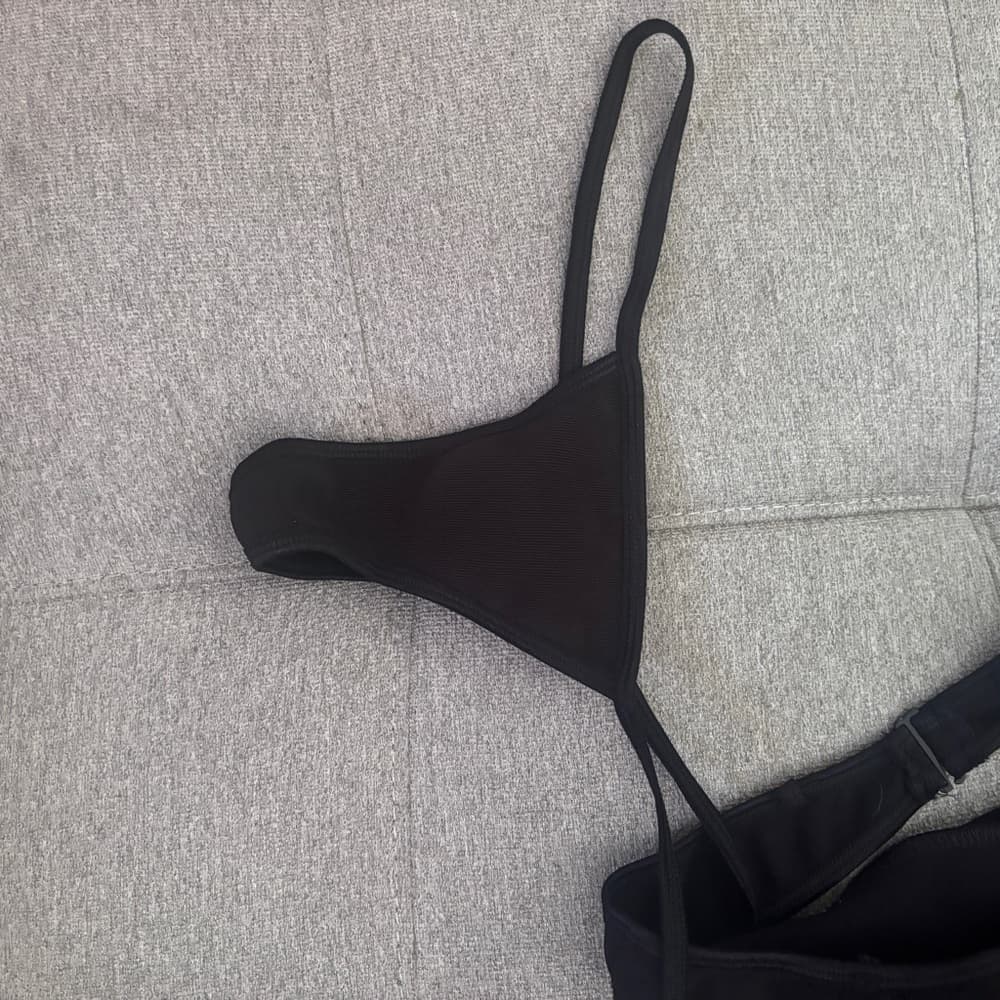 Dreamgirl Black Strapless Bodycon Mini Dress with Cutouts - Thumbnail 4