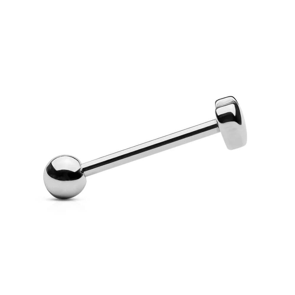 5mm Heart Tongue Ring Stainless Steel 14G 5/8” Piercing Barbell