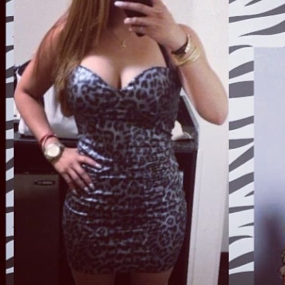 Forplay: Metallic Animal Print Halter Mini Dress​ - Thumbnail 3