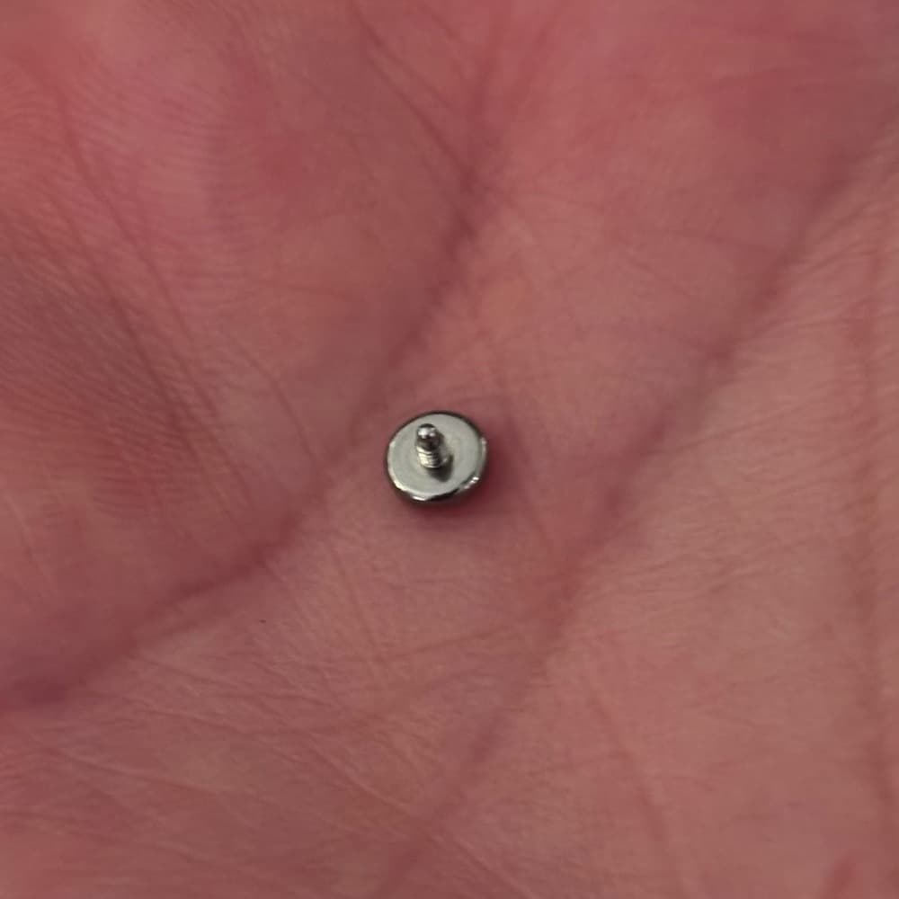 Hollywood Body Jewelry a pair 4mm Screw Top Dermal - Thumbnail 2