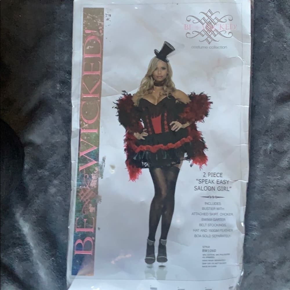 BeWicked Saloon Girl Costume - Red & Black Dress (Size M/L)​​ - Thumbnail 3