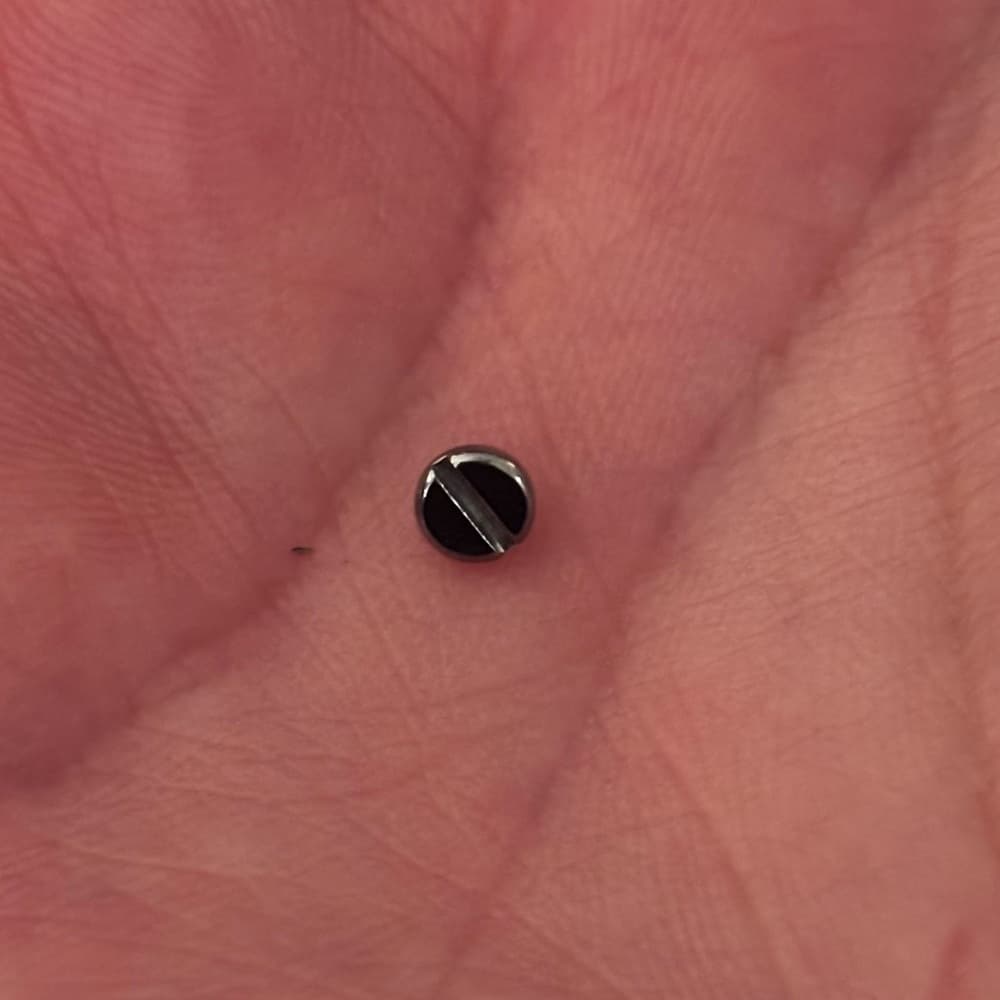 Hollywood Body Jewelry a pair 4mm Screw Top Dermal