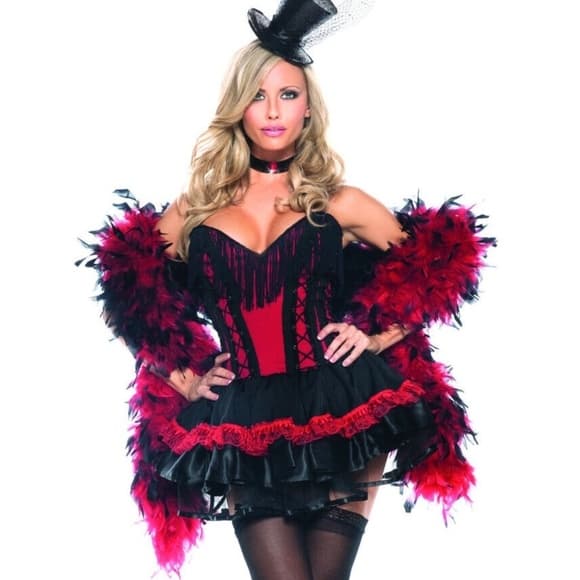 BeWicked Saloon Girl Costume - Red & Black Dress (Size M/L)​​ - Thumbnail 7
