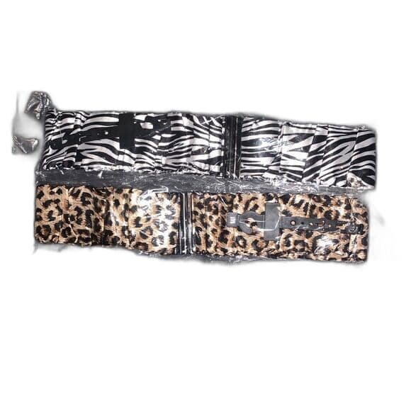 Bulk Animal Printed Fabric Belt Chetah & Zebra​ (Wholesale 23 total) - Thumbnail 5