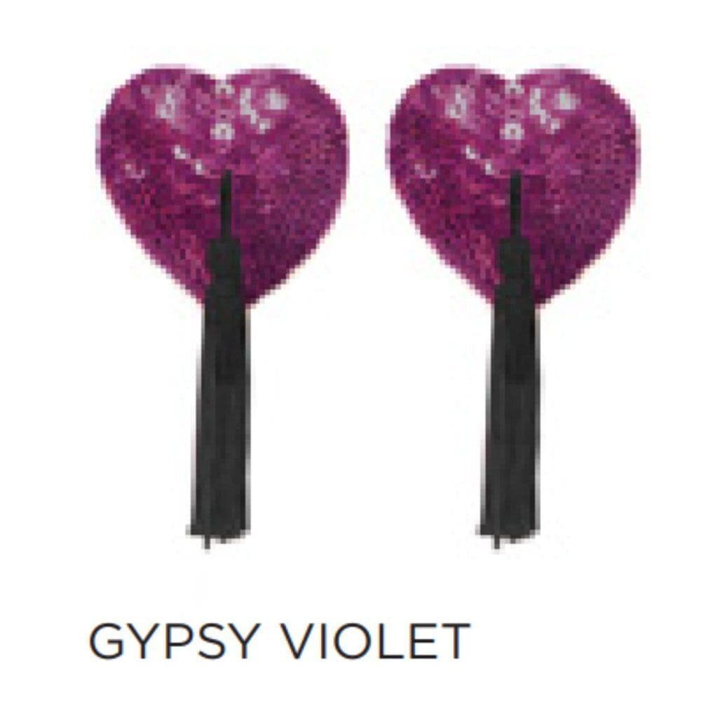 Bristols Six: Nippies GOLD Burlesque Sweetheart Sequin Tassel Pasties - Thumbnail 4