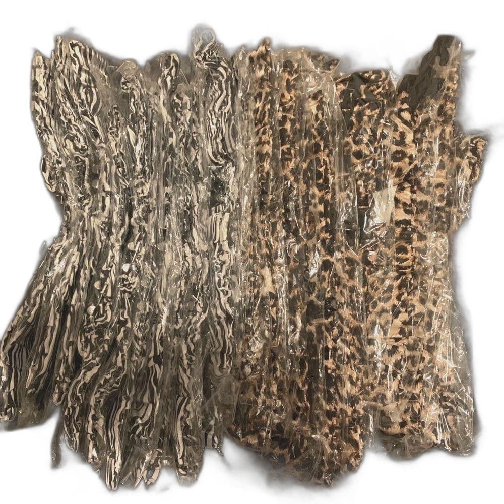 Bulk Animal Printed Fabric Belt Chetah & Zebra​ (Wholesale 23 total) - Thumbnail 3
