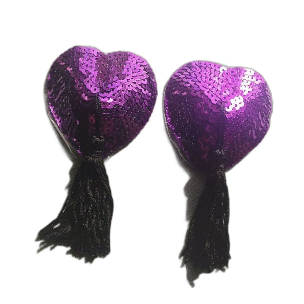 Bristols Six: Nippies GOLD Burlesque Sweetheart Sequin Tassel Pasties - Thumbnail 2