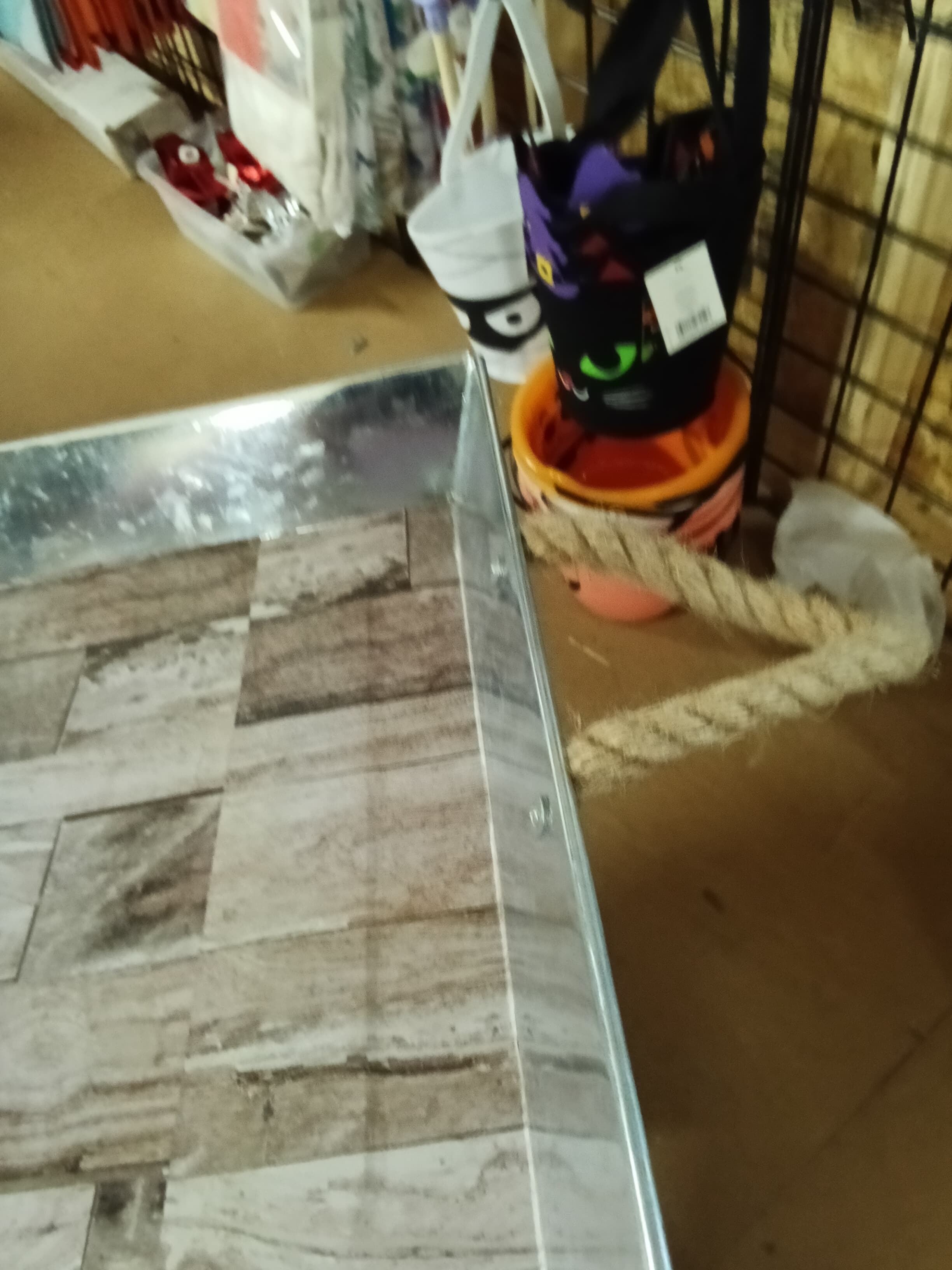 Rustic Metal Tray with Rope Handles - Thumbnail 2