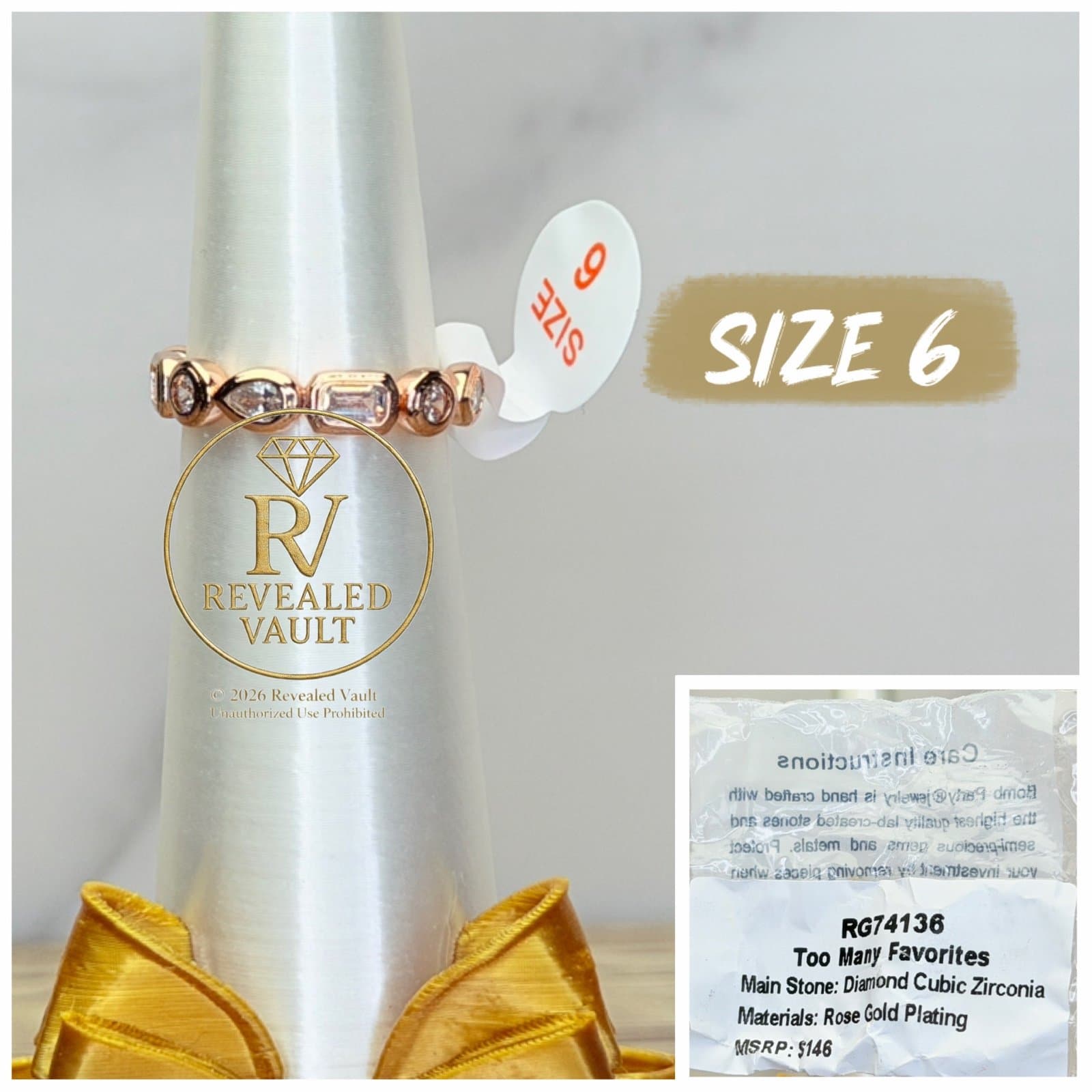 Bomb Party Too Many Favorites OG Rose Gold Size 6