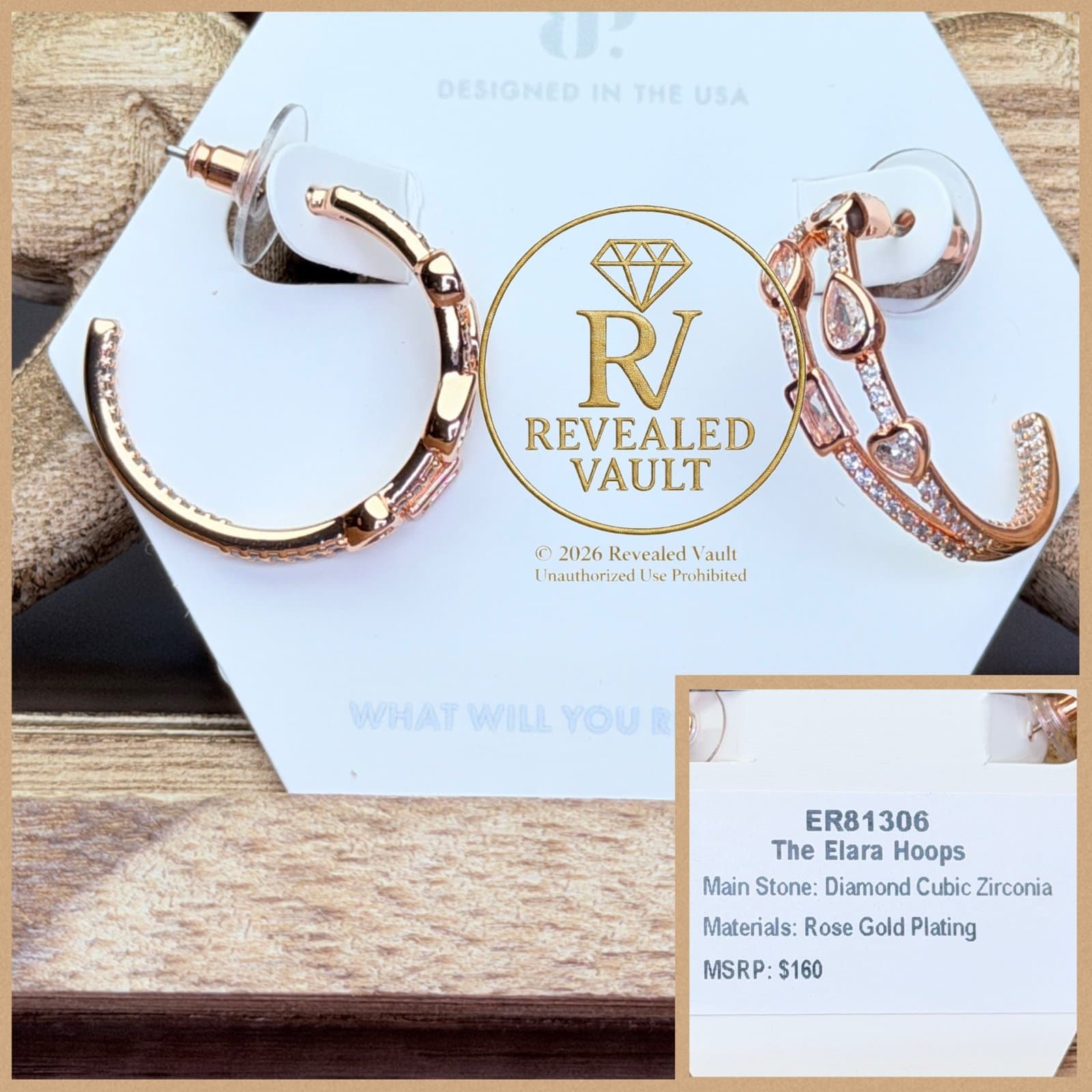 Bomb Party The Elara Hoops OG Rose Gold