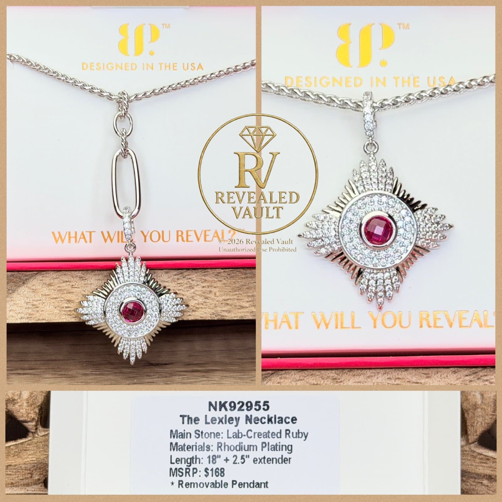 Bomb Party The Lexley Necklace July Birthday 2026 Rhodium