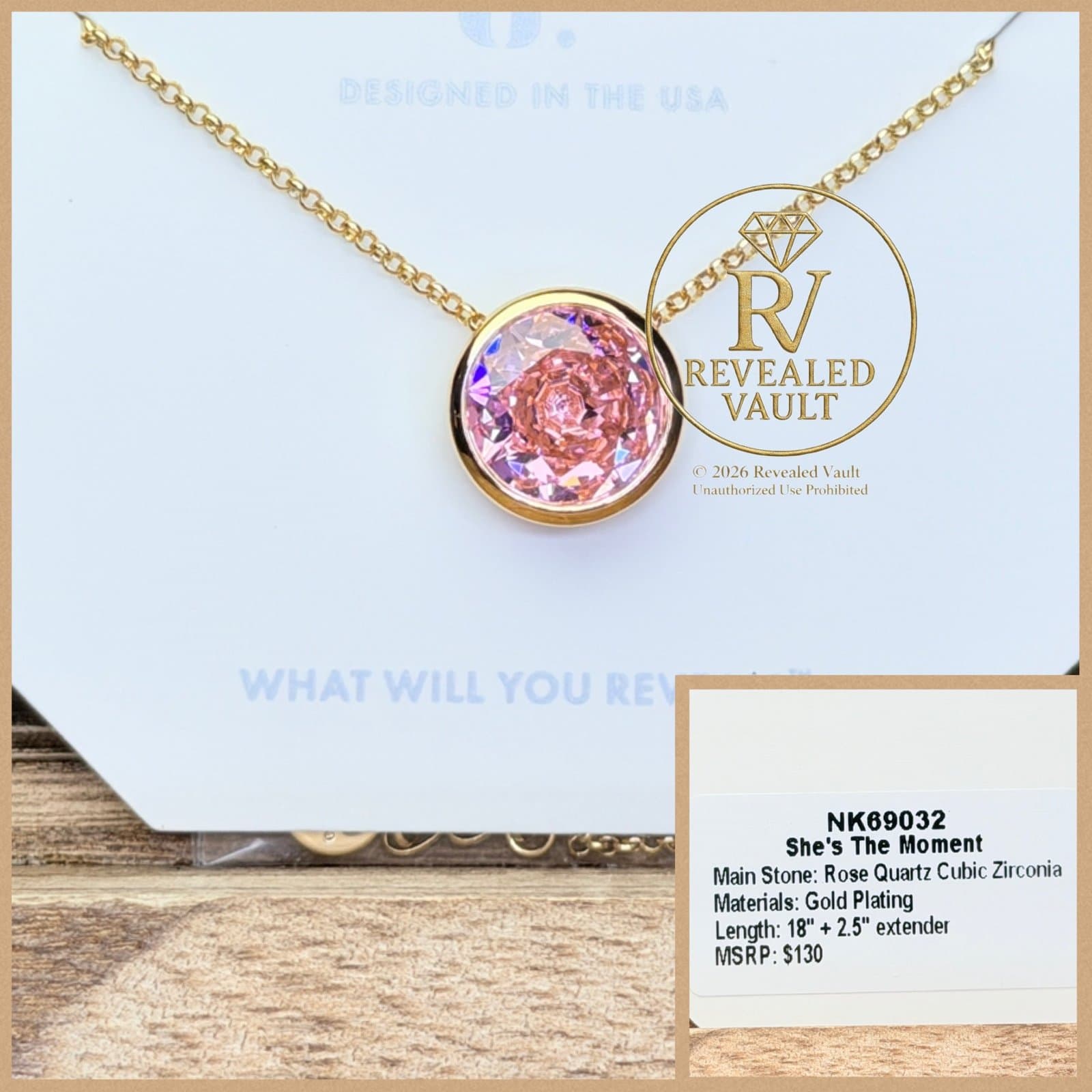 Bomb Party She's The Moment OG Rose Quartz Gold