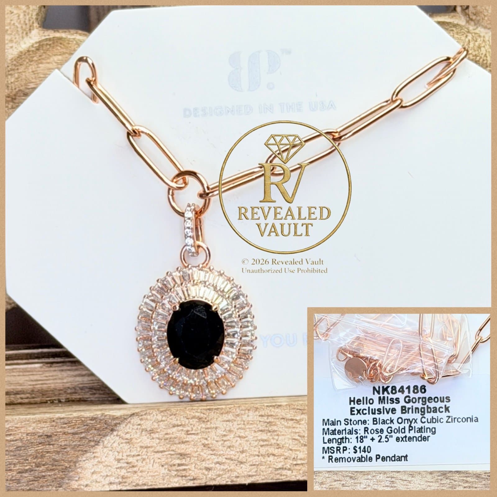 Bomb Party Hello Miss Gorgeous Exclusive Bringback OG Black Onyx Rose Gold