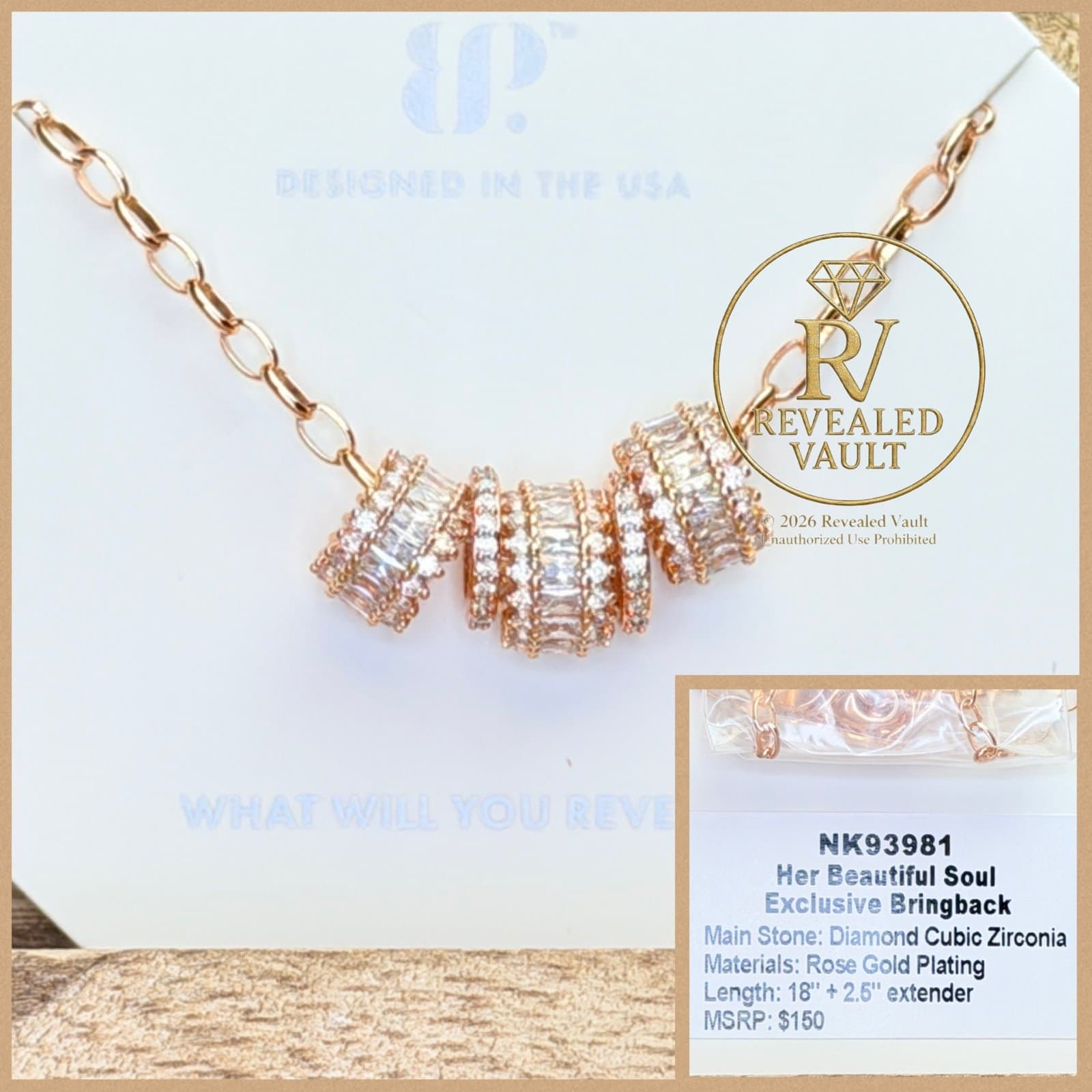 Bomb Party Her Beautiful Soul Exclusive Bringback OG Diamond CZ Rose Gold