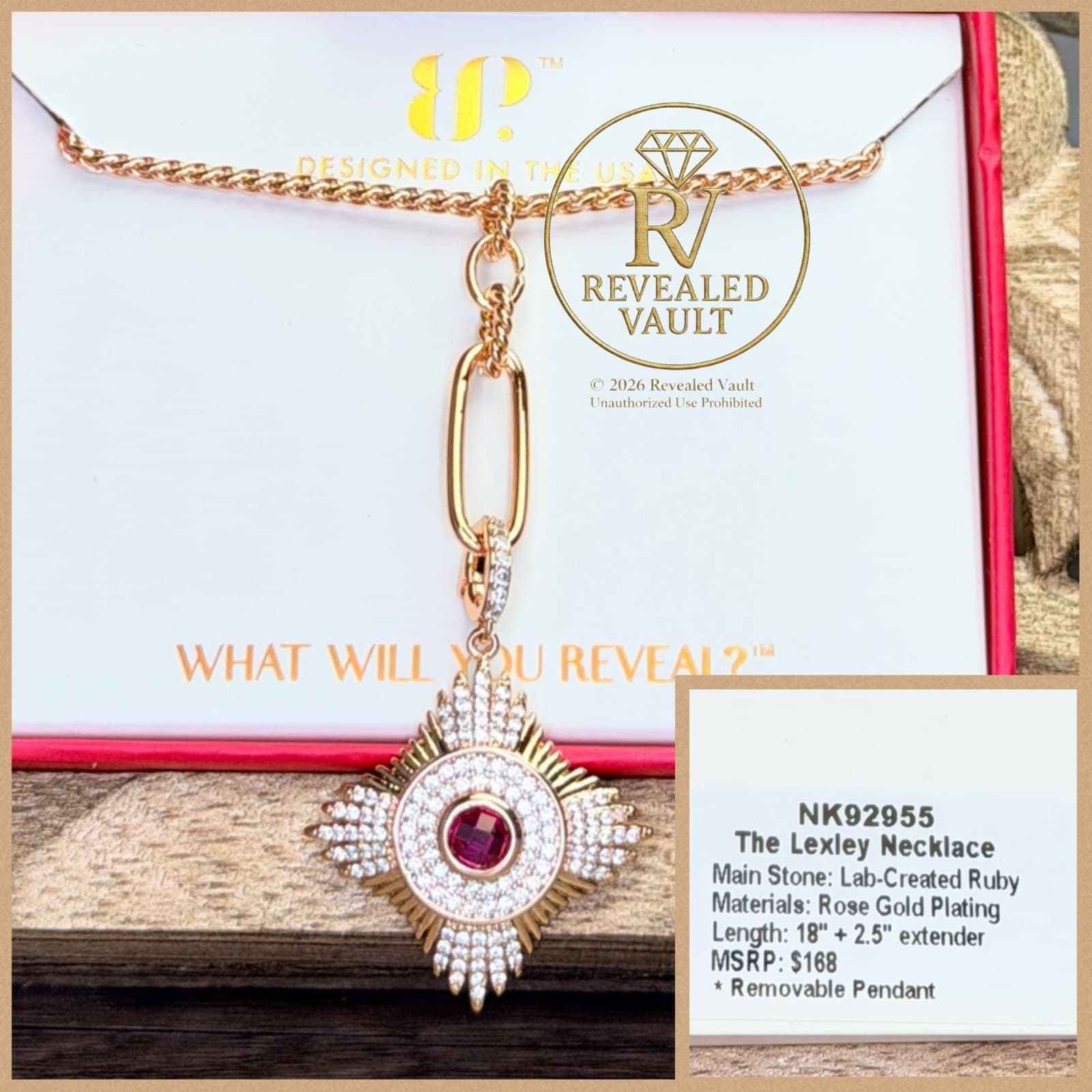 Bomb Party The Lexley Necklace July Birthday 2026 Rose Gold