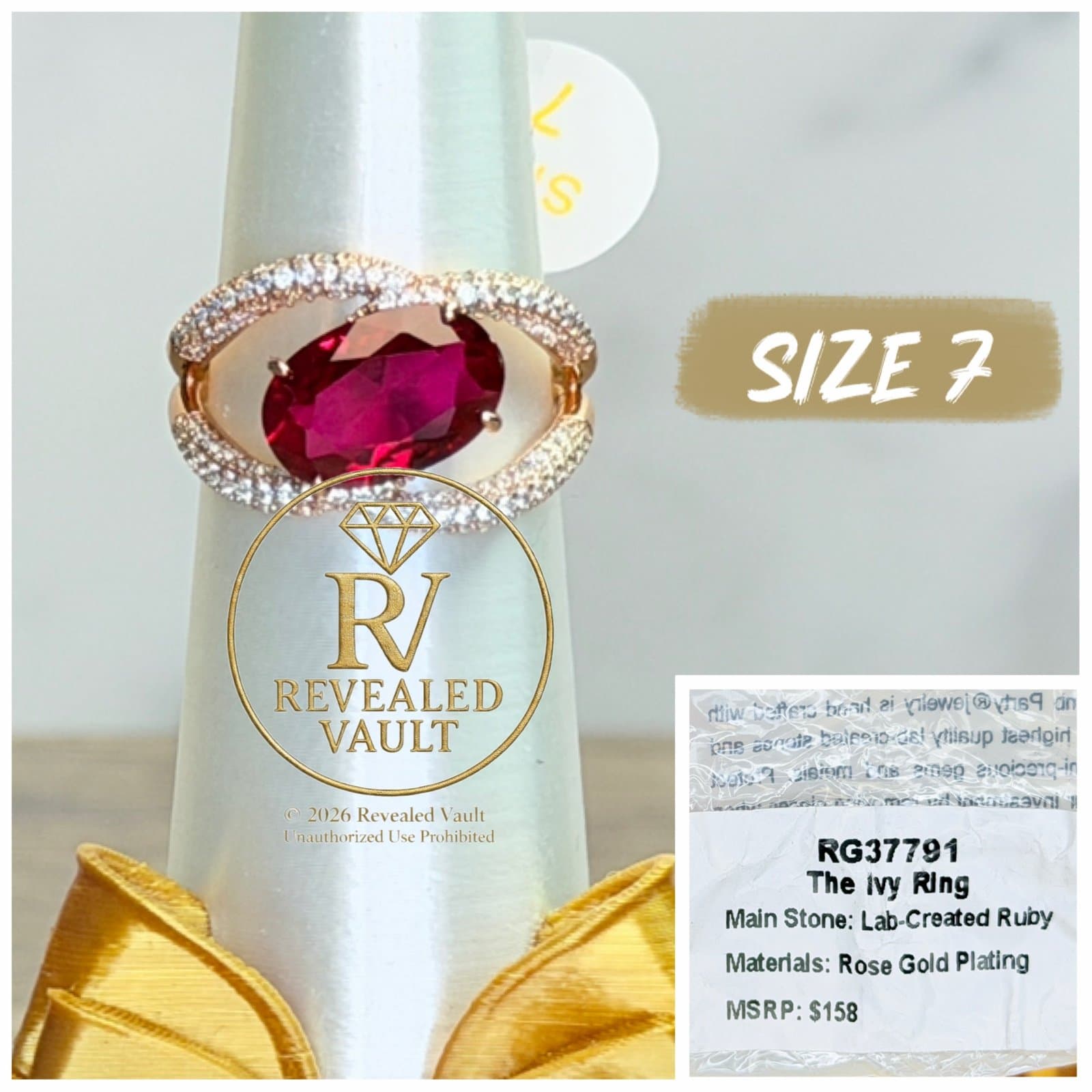 Bomb Party The Ivy Ring July Birthday 2026 Rose Gold 7