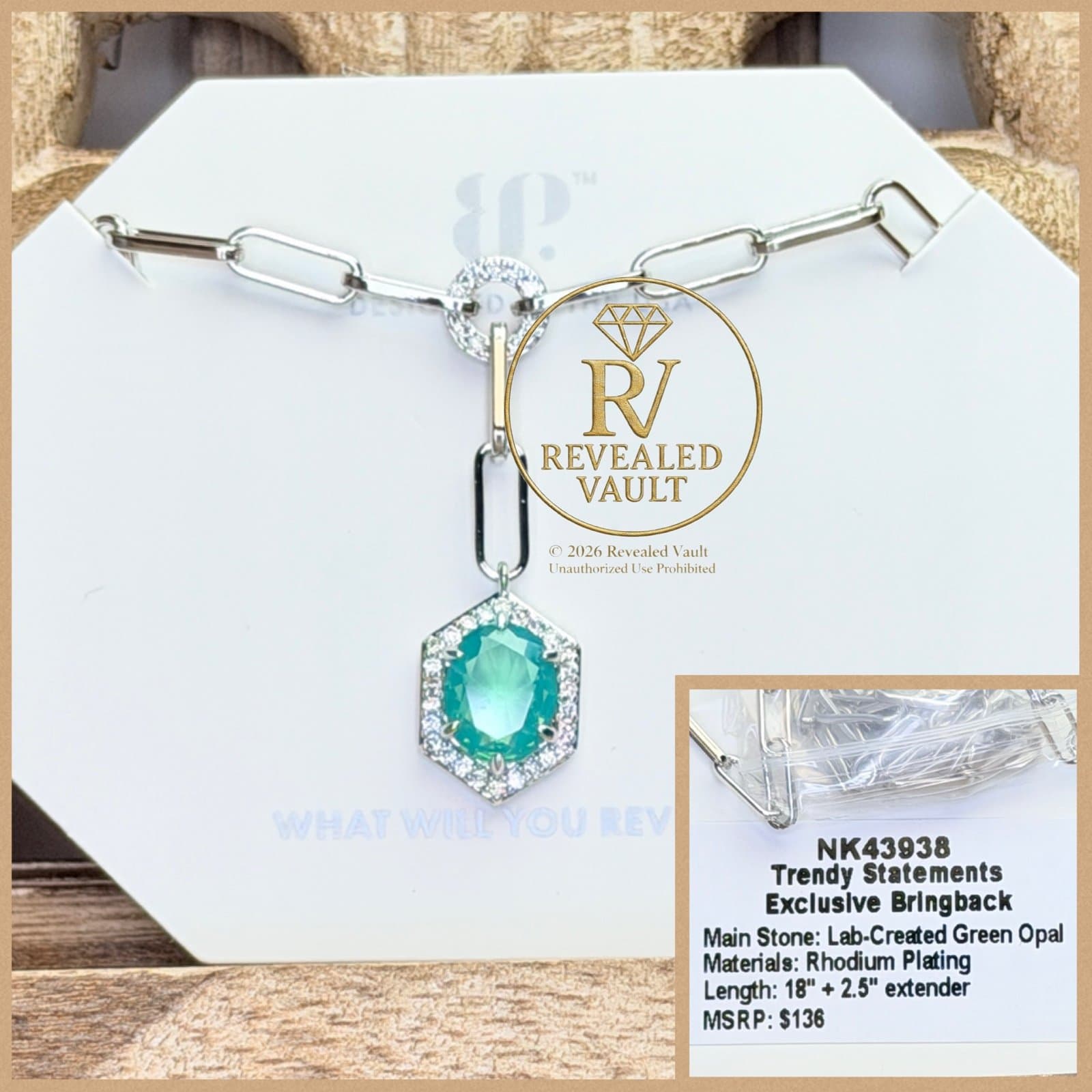 Bomb Party Trendy Statements Exclusive Bringback OG Green Opal Rhodium