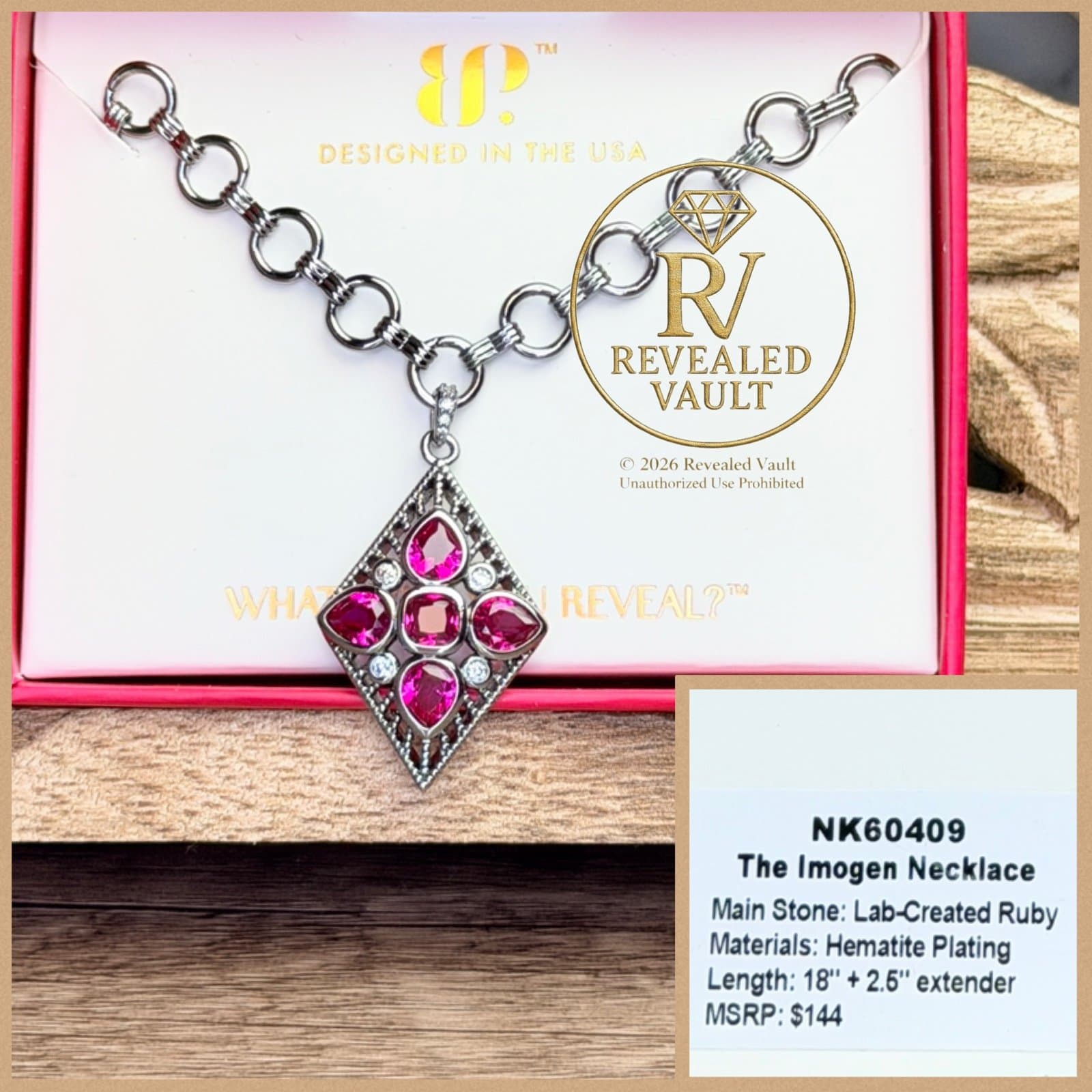 Bomb Party The Imogen Necklace July Birthday 2026 Hematite