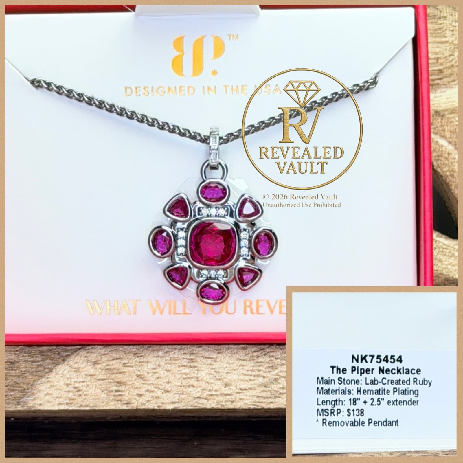 Bomb Party The Piper Necklace July Birthday 2026 Hematite