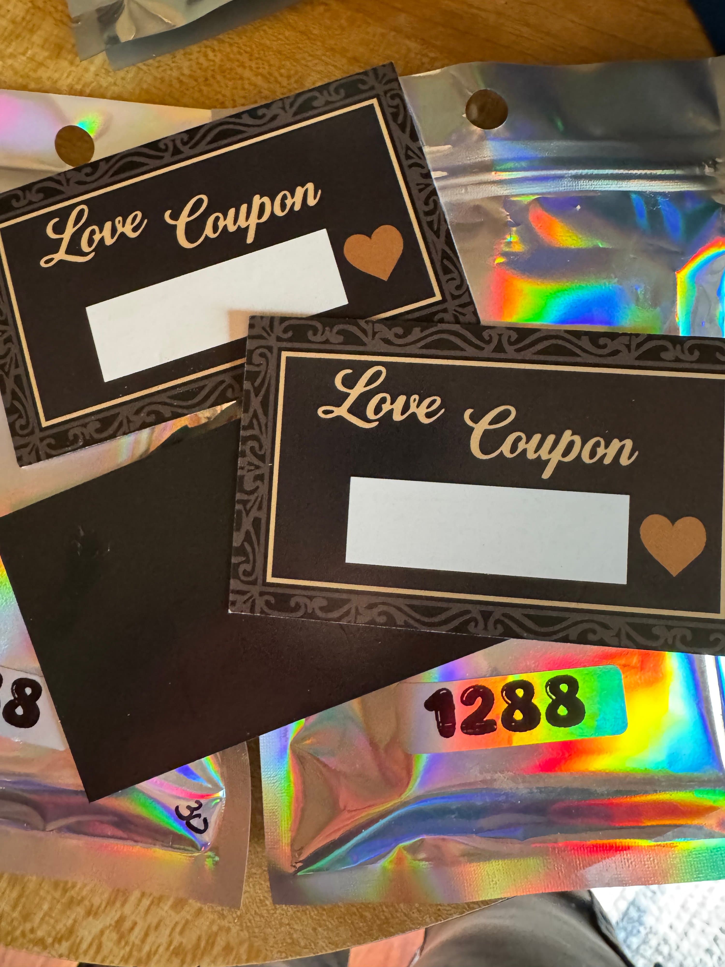 ★ Love Coupon Scratch-Off Cards Gift Inserts - 50 Pack Surprise Reward