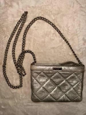 Kate Spade Carey Quilted Leather Crossbody Bag Gold Chain Shoulder