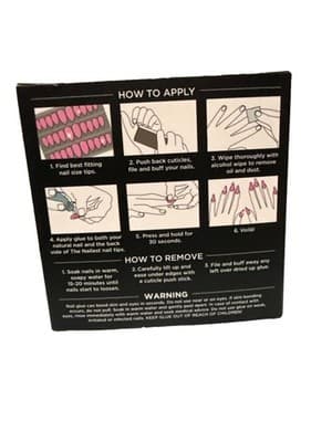 The Nailest Mariposa Press-On Nails Luxury Acrylic Coffin Purple Butterfly - Thumbnail 4