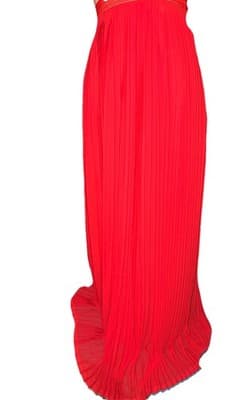 Anthropologie Rina Dhaka Rubied Dusk Red Embroidered Maxi Gown Dress - Thumbnail 5