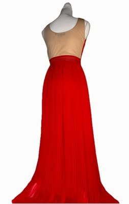 Anthropologie Rina Dhaka Rubied Dusk Red Embroidered Maxi Gown Dress - Thumbnail 2