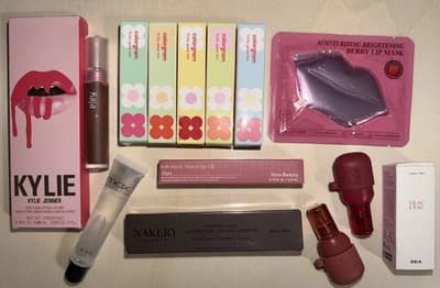 13 Piece Lip Bundle Kylie Jenner Rare Beauty Kaja Colorgram BBIA Nakery Lot