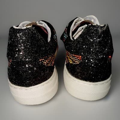 NEW Betsey Johnson Sidny Rainbow Sparkle Platform Sneakers Tennis Shoe Sold Out - Thumbnail 4
