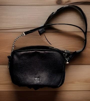 Rebecca Minkoff Black Quilted Studded Crossbody Purse - Thumbnail 4