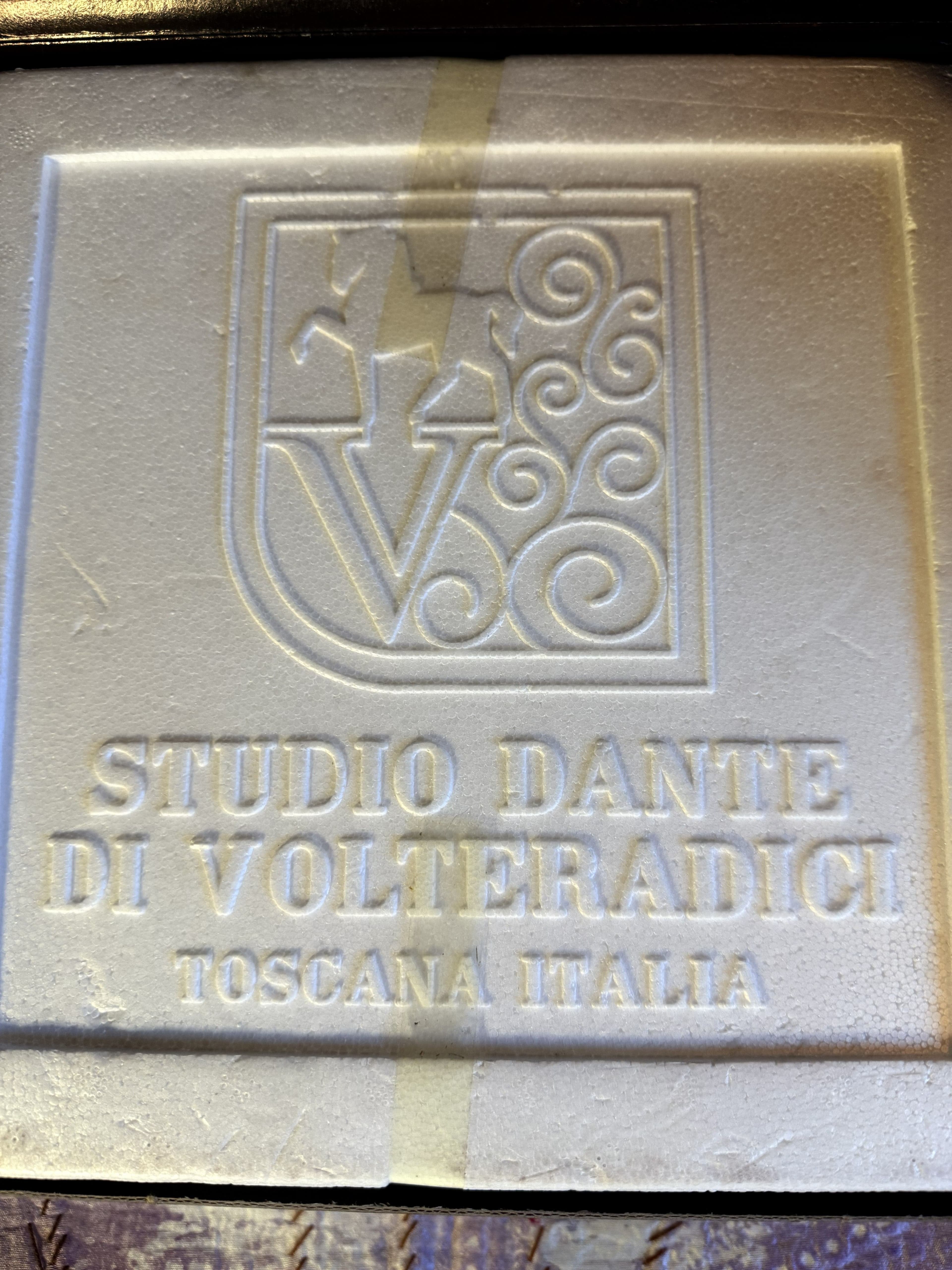 F25 - Vintage 1985 Studio Dante di Volteradici "Erato" Alabaster Relief Plate w/ COA - Made in Italy - Thumbnail 5