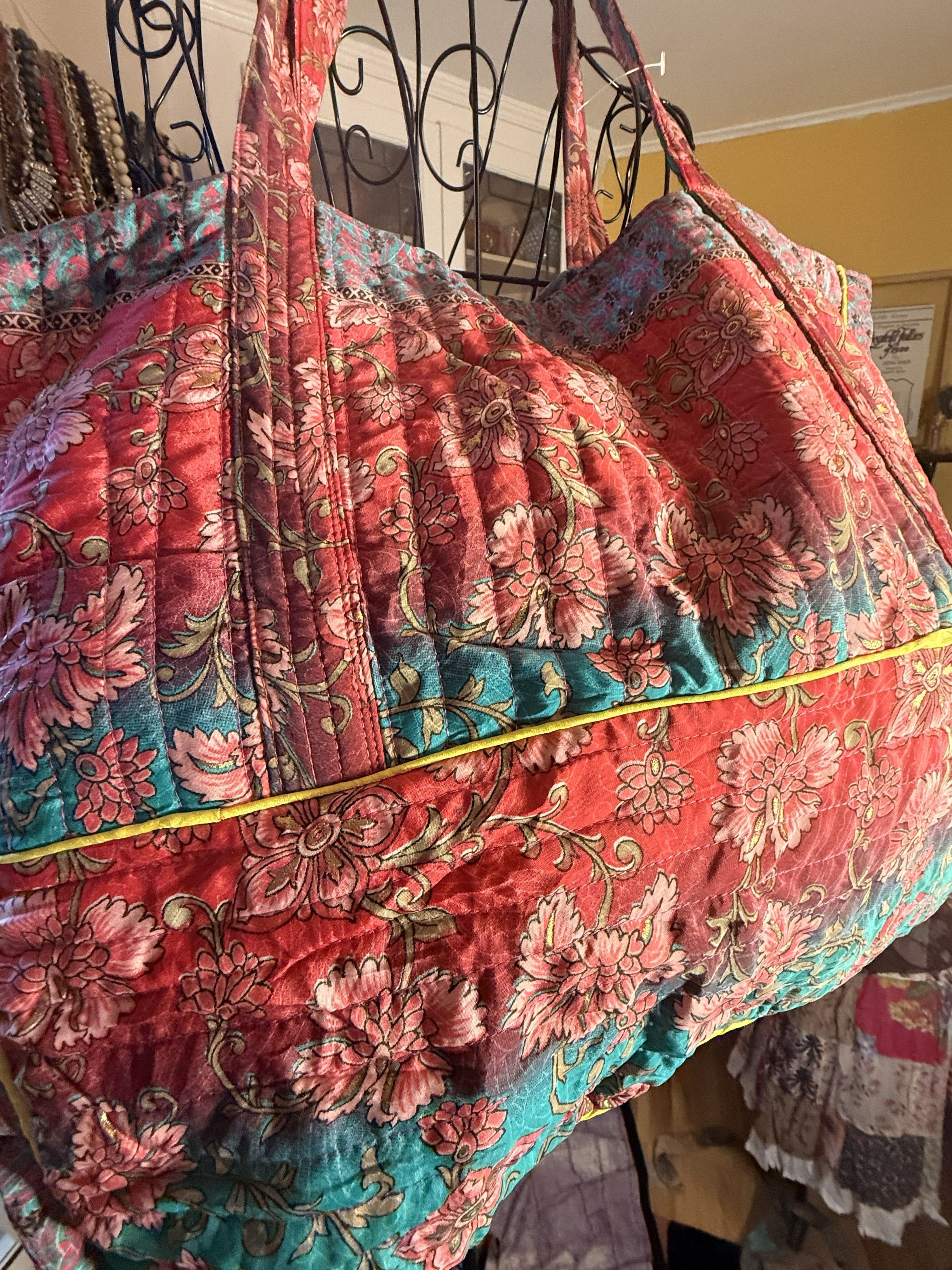 F22 - NWOT Karma Highway Quilted Floral Boho Tote Bag - Oversized - Thumbnail 2