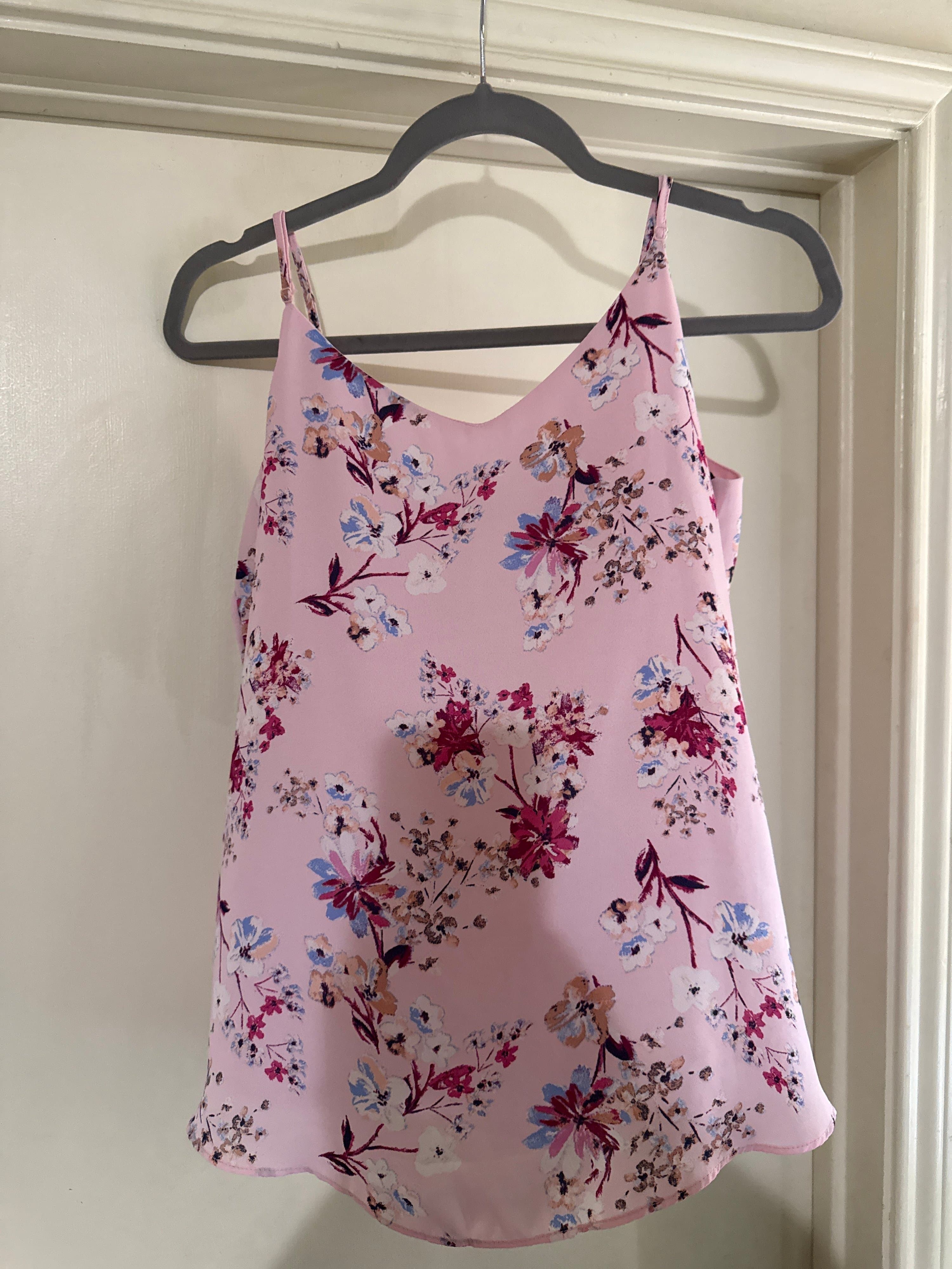 Floral Pink Sleeveless Top