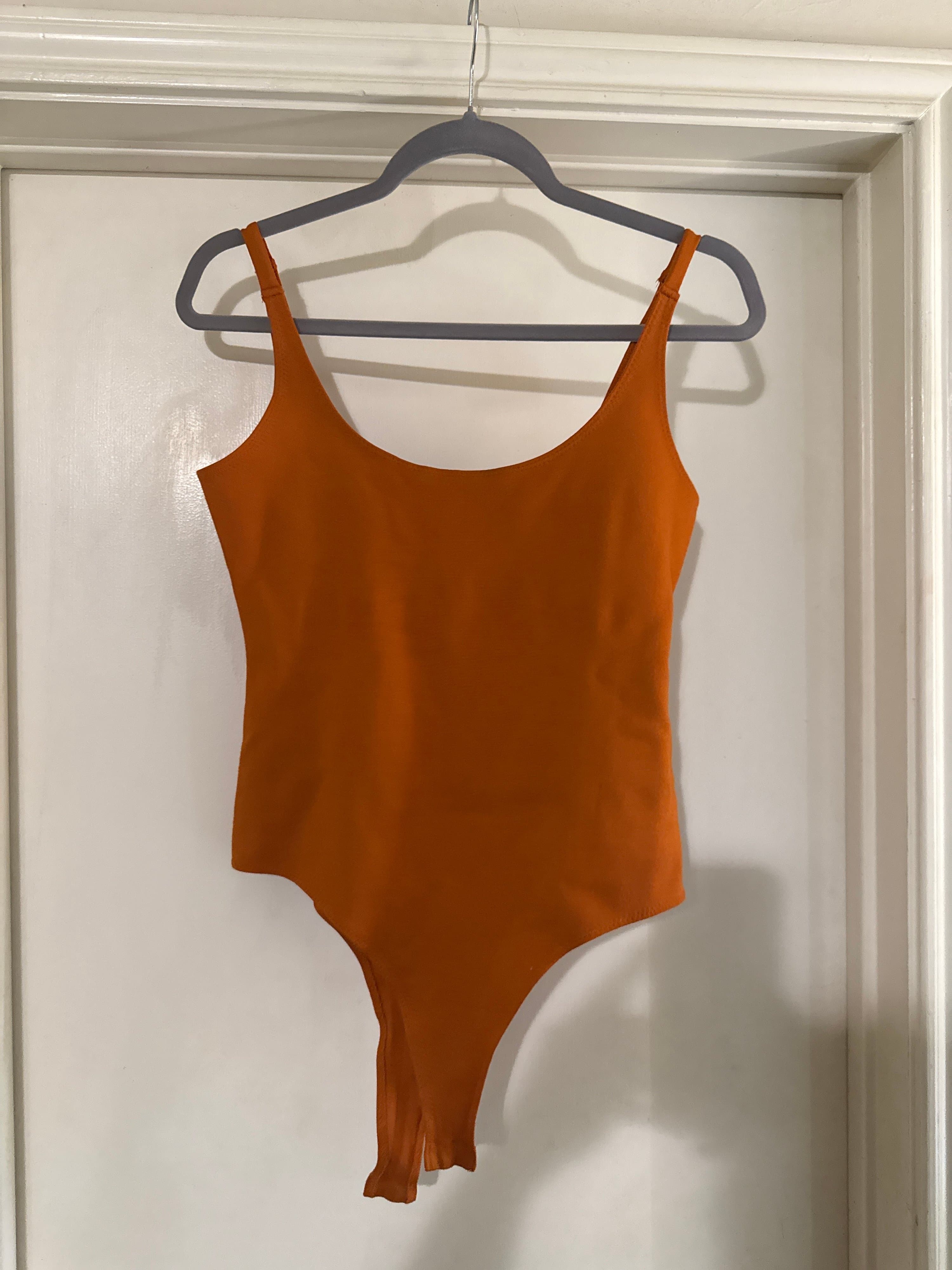 Orange Sleeveless Bodysuit