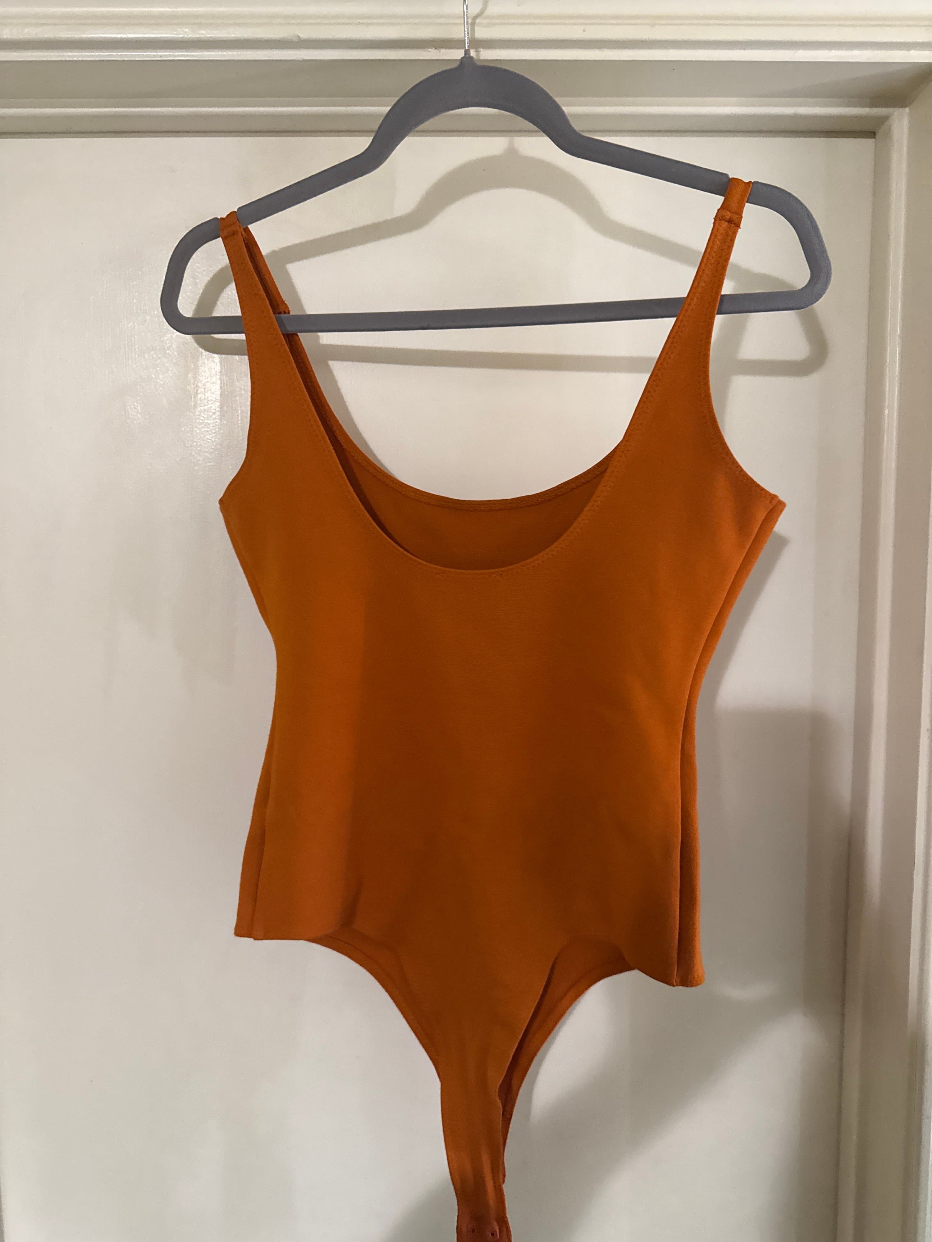 Orange Sleeveless Bodysuit - Thumbnail 3